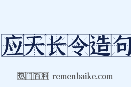 应天长令造句是什么意思的图片